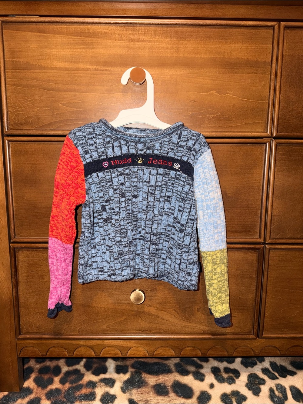 Girls' Multicolor Mudd Jeans Knit Long-Sleeve Top Vintage Y2K